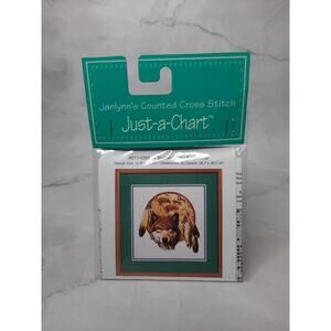 Vintage Janlynn Counted Cross Stitch Just a Chart Brother Wolf 10.5x10.25